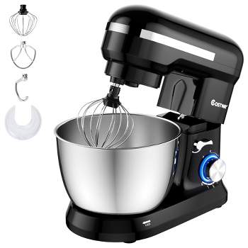 Costway 4.8 QT Stand Mixer 8-speed Electric Food Mixer w/Dough Hook Beater White\Black\Red