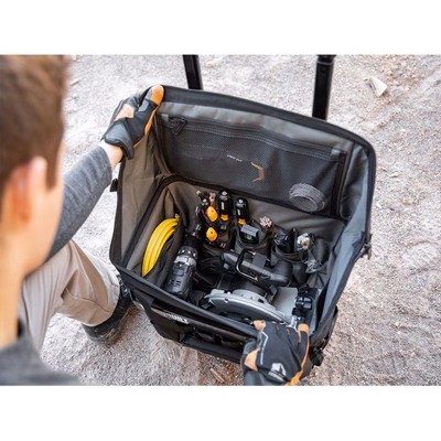 XXL Black Heavy Duty Rolling Tool Bag with Waterproof Base