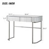 39" Mirrored Vanity Table,Mirrored Dressing Table With Drawers,Stainless Steel Base Vanity Table,Vanity Desk For Bedroom Or Office-Cuddlewood - 4 of 4