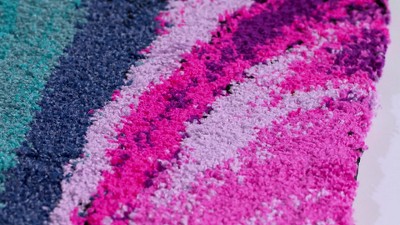 Radiant Red Abstract Fiesta 3' x 5' Synthetic Shag Rug
