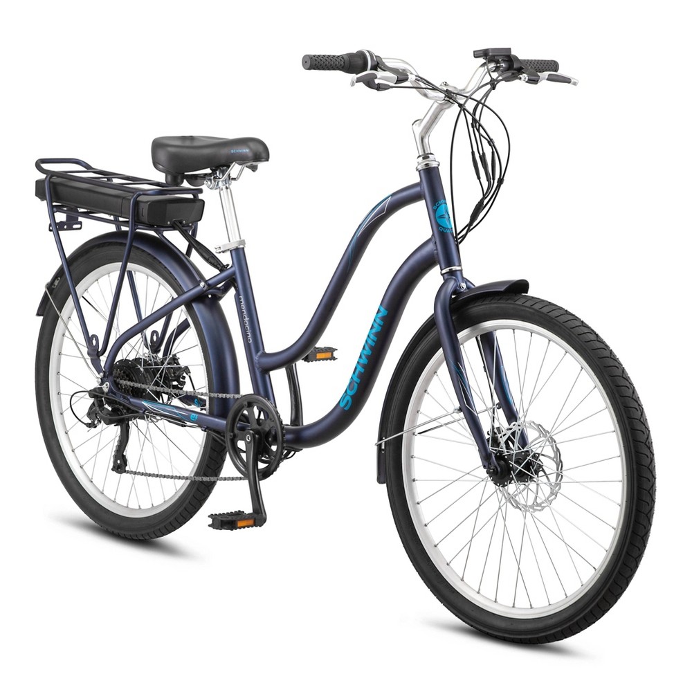 Schwinn Adult Mendocino 26'' Electric Bike - Matte Blue