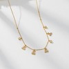 Anna-Kaci Delicate Chain Necklace with Droplet Cluster Charms and Sparkling Accents for an Elegant Feminine Look and Refined Everyday Style - Gold - 2 of 4