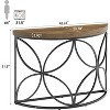 Tribesigns 43.3"Industrial Sofa Table, Narrow Console Table with Floral Design,for Living Room, Entryway, Hallway, Office, Brown & Black - 2 of 4