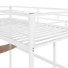 Sapphtopaz Twin Size Metal Loft Bed with 2 Shelves Loft Bed Frame with Guardrail & ladder,Space-Saving Loft Bed with Desk for Teen&Adults - 2 of 4