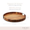 Twine Lazy Susan 20 inch Wooden Serving Board, Countertop Lazy Susan for Kitchen Decor, Turntables for Kitchen Countertop Decor Acacia Tray Set of 1 - 3 of 4