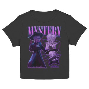 Juniors Womens KPop Demon Hunters Mystery Saja Collage Superstar T Shirt - 1 of 4