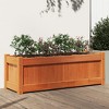 vidaXL Garden Planter Decorative Outdoor Flower Box - 35.4x12.2x12.2 inches, Wax Brown Pine Wood Rectangle - Ideal for Gardens, Balconies, Patios - 2 of 4