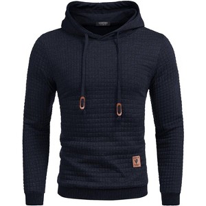 COOFANDY Mens Hooded Sweatshirt Casual Long Sleeve Drawstring Waffle Knit Pullover Hoodies - 1 of 4