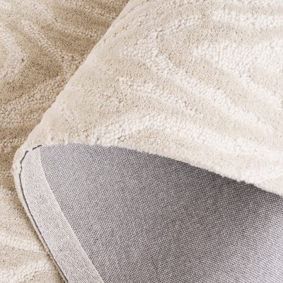 Ivory Hand-Tufted Wool 6' x 9' Contemporary Area Rug