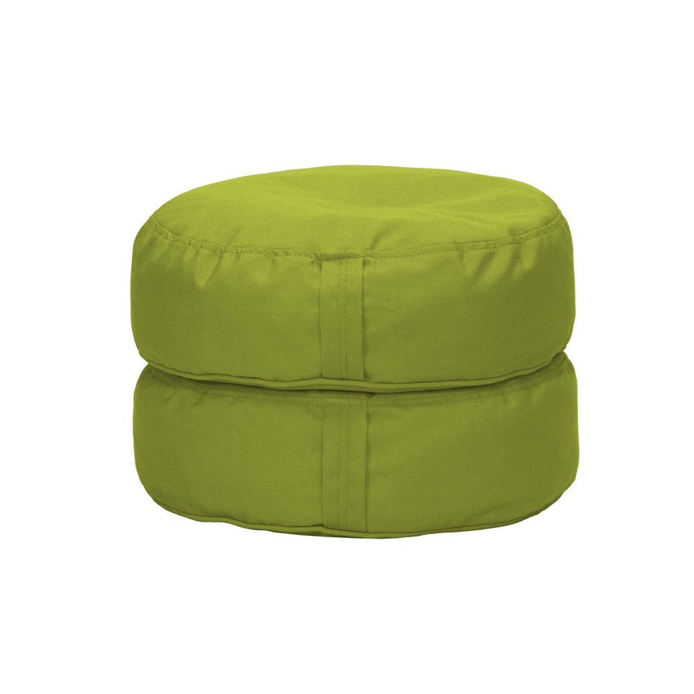 Photos - Bean Bag Factory Direct Partners 2pk 16" Element Round Kids' Bean Cushions Lime Green: Kids Seating,  Chair, Indoor/Outdoor U