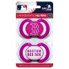 BabyFanatic Girls Pink Pacifier 2-Pack - MLB Boston Red Sox - 3 of 4