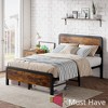 Jojoka Metal Platform Bed Frame with Wood Headboard and Footboard, 12.6" Underbed Storage, Rounded Corners, Noise-Free, No Box Spring Required - 3 of 4