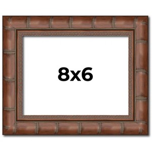 PosterPalooza | 8x6 Modern Bamboo Picture Frame, UV Acrylic, 5 Finishes - 1 of 4