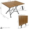 Sunnydaze Chestnut Wood Large Folding Patio Family Dining Table - 31" - Brown - 3 of 4