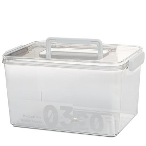 The Lakeside Collection Clear Storage Box with Handle - 1 of 2