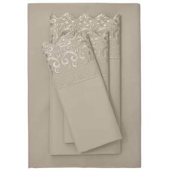 BrylaneHome Hotel Embroidery Sheet Set
