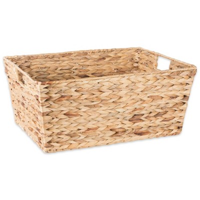 Natural Water Hyacinth Rectangular Storage Basket Set