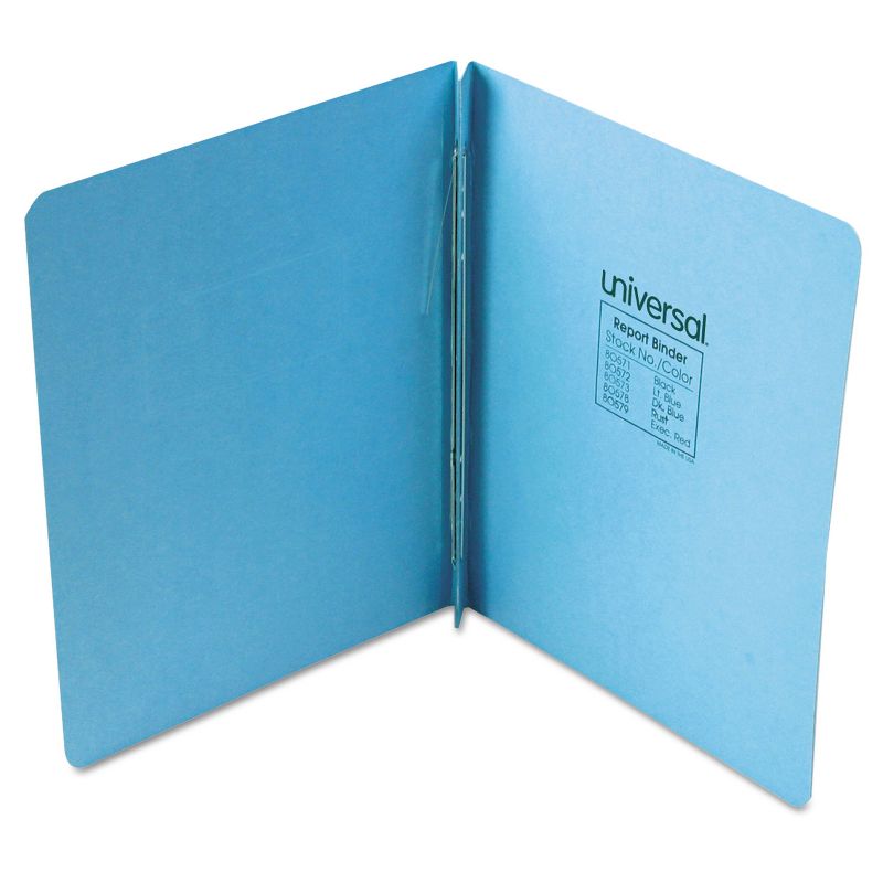 Universal Pressboard Report Cover Prong Clip Letter 3" Capacity Light Blue 80572, 1 of 4