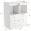 Baby Changing Table with Pad, 2 Drawers and 2 Open Compartments for Nursery Room with Modern Diaper Changing Station, Bedroom, Kids Room - 2 of 4