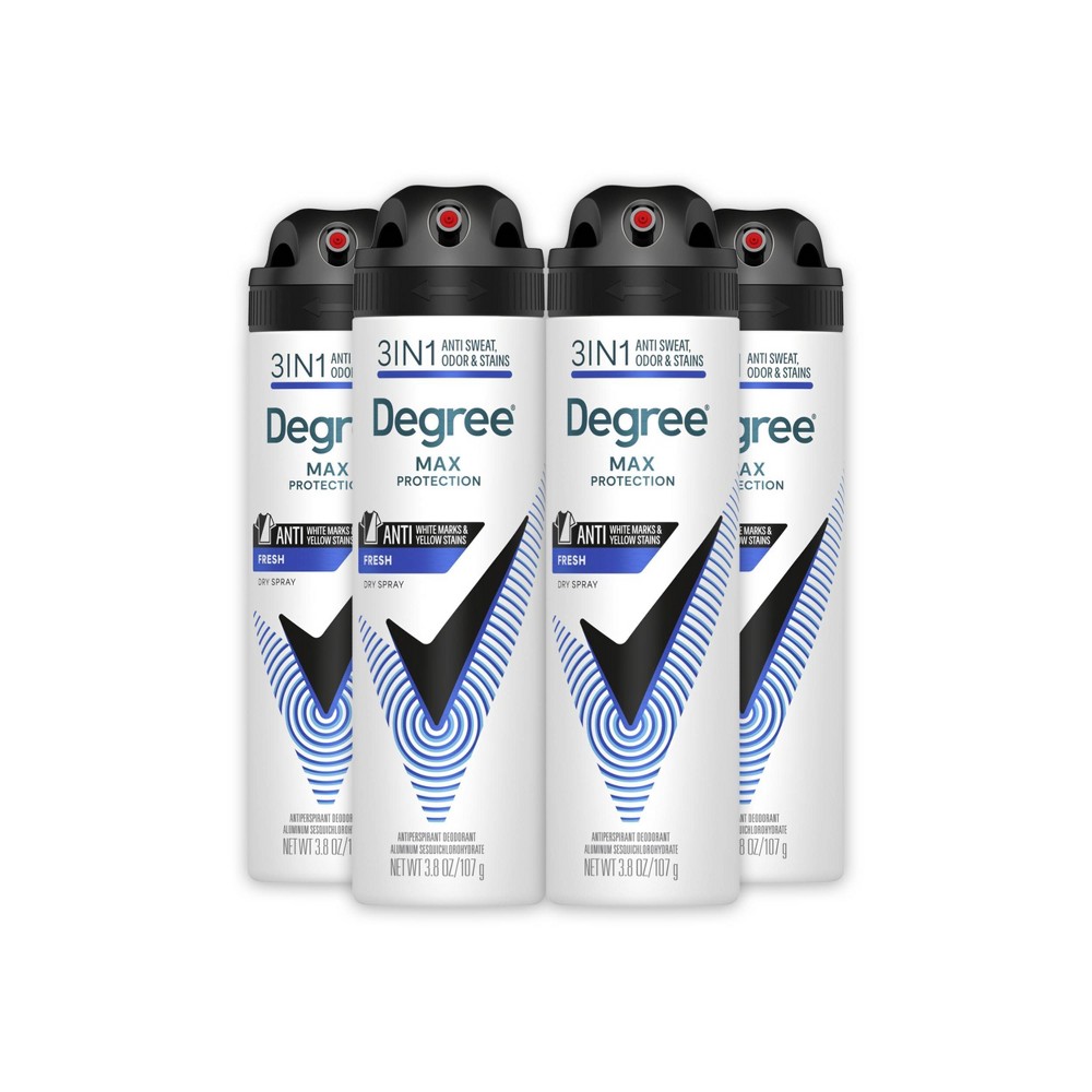 Degree 4 Pack/3.8oz Ultraclear Black + White 72 Hour Antiperspirant & Deodorant Spray