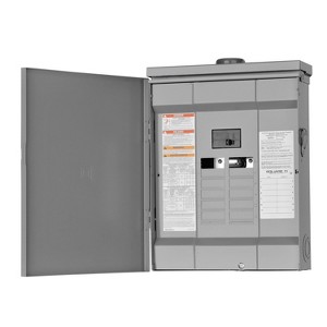 Square D HomeLine 100 amps 120/240 V 12 space 24 circuits Combination Mount Main Breaker Load Center - 1 of 4