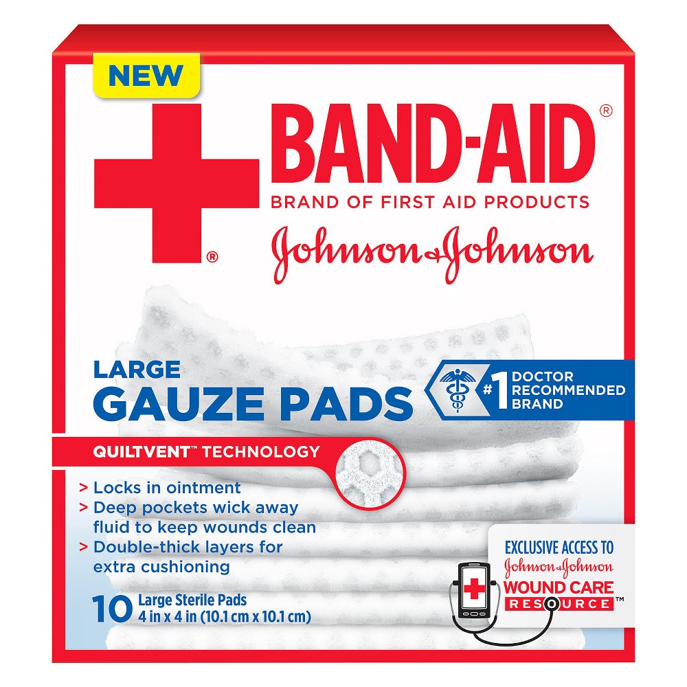 UPC 381371161270 product image for Johnson & Johnson Anti Leak Gauze Pads - 10 Count | upcitemdb.com