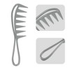 Unique Bargains Anti Static Hair Comb Wide Tooth for Thick Curly Hair Hair Care Detangling Comb For Wet and Dry 3 Pcs - 3 of 4