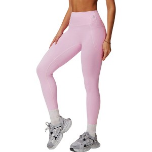 Anna-Kaci Active Women's High Waist Seamless Leggings with Contoured Panels for Comfortable Stretch Fit - 1 of 4