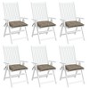 vidaXL Chair Cushions 6 pcs Taupe 19.7 in.x19.7 in.x2.8 in. Oxford Fabric - 4 of 4