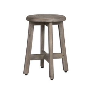 18" Shoji GR910 Tall Teak Wood Stool for Showers/Vanities - CoastalVogue - 1 of 4