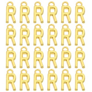 Unique Bargains Metal Bulk Elegant DIY Crafts Jewelry Making Initial Pendants 50 Pcs - 1 of 4