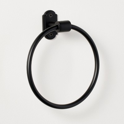 Classic Metal Towel Ring Black Finish - Hearth & Hand™ With Magnolia :  Target