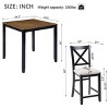 36" Farmhouse Square Counter Height Dining Table Set with 4 Upholstered Chairs, Space-Saving Wood Kitchen Table Set for Small Spaces-3irtyhousy - 4 of 4