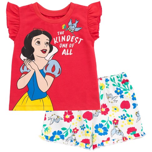 Disney Princess Snow White Little Girls T-shirt And Dolphin Shorts Outfit  Set 7-8 : Target