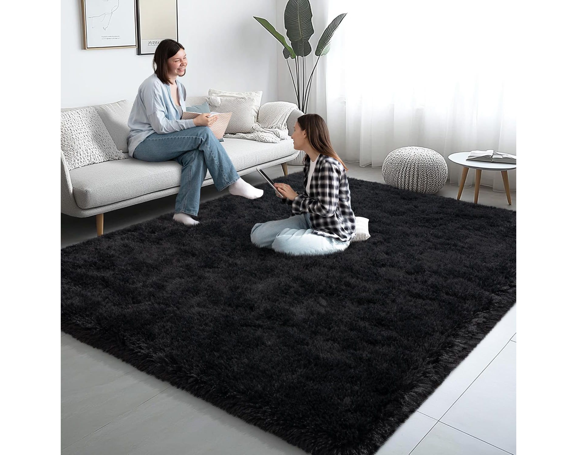 LOVEVOOK Area Rugs for Living Room Bedroom, Soft Fluffy Rug Home Decor Aesthetic