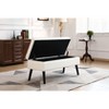 NicBex PU Leather Storage Ottoman Bench,Upholstered Storage Ottoman with Tufted Top and Wood Legs,Modern Storage Bench for Living Room,Bedroom,White - 4 of 4