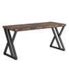 Sapphtopaz 55" Modern Office Desk with Z-Shaped Metal Legs Writing Desk with Wood Desktop Large Work Computer Desk for Home Office, Bedroom - 4 of 4