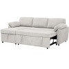 TiramisuBest 86" Gray Upholstered Pull-Out Sofa Bed - 3 of 4