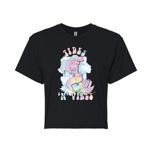 Women's - Disney - Tides N Vibes Cropped Graphic T-Shirt - 1 of 4