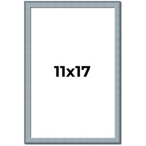 PosterPalooza | Textured Blue Picture Frame - UV Acrylic, Foam Board Backing, Hanging Hardware - 1 of 4