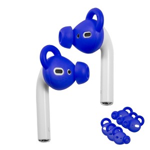 Insten 3 Pairs Ear Hooks Tips Compatible with AirPods 1 & 2 Earbuds, Anti-Lost EarHooks EarTips Accessories (Not Fit in Charging Case) Blue - 1 of 4