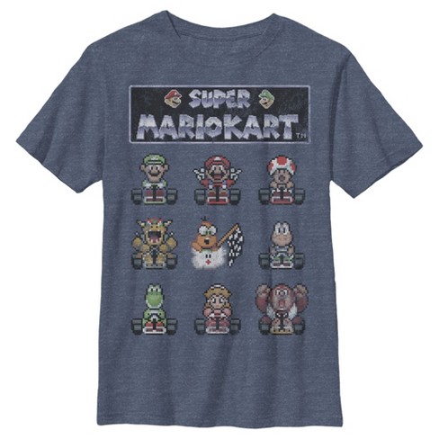 Boy's Nintendo Super Mario Kart Pixelated Racers Ready T-shirt