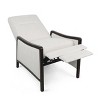 Sapphtopaz Modern Accent Chair Mid-Century Armchair Upholstered Push-Back Recliner Chair with Wood Frame Comfy Chair for Bedroom, Living Room - 4 of 4