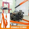 2 Ton Folding Hydraulic Engine Hoist, 4400 Lbs Heavy Duty Cherry Picker Shop Crane, Engine Lift with Telescopic Boom & 6 Casters - 3 of 4