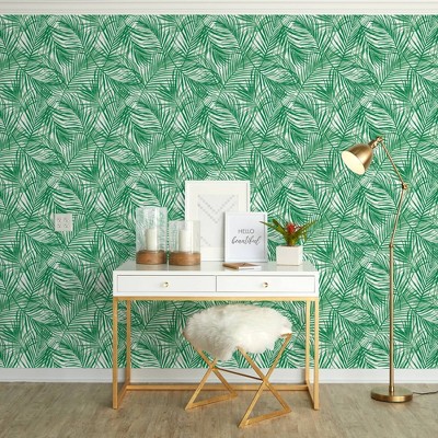 Tropical Peel &#38; Stick Wallpaper Green - Opalhouse&#8482;_4