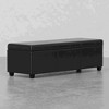 CAVINAS Rectangular Storage Ottoman Bench,Upholstered Ottoman with Wood Legs for Living Room,Bedroom - 2 of 4