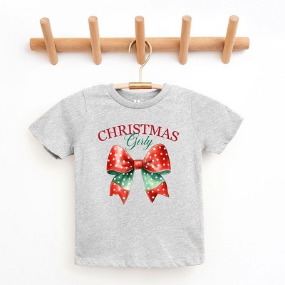 The Juniper Shop Coquette Christmas Girly Toddler Short Sleeve Tee