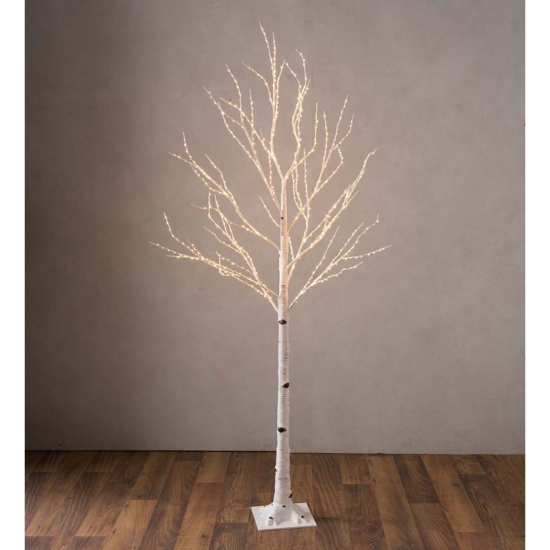 Plow & Hearth - Large Indoor / Outdoor Birch Tree with 600 Warm White Lights, 2 of 3