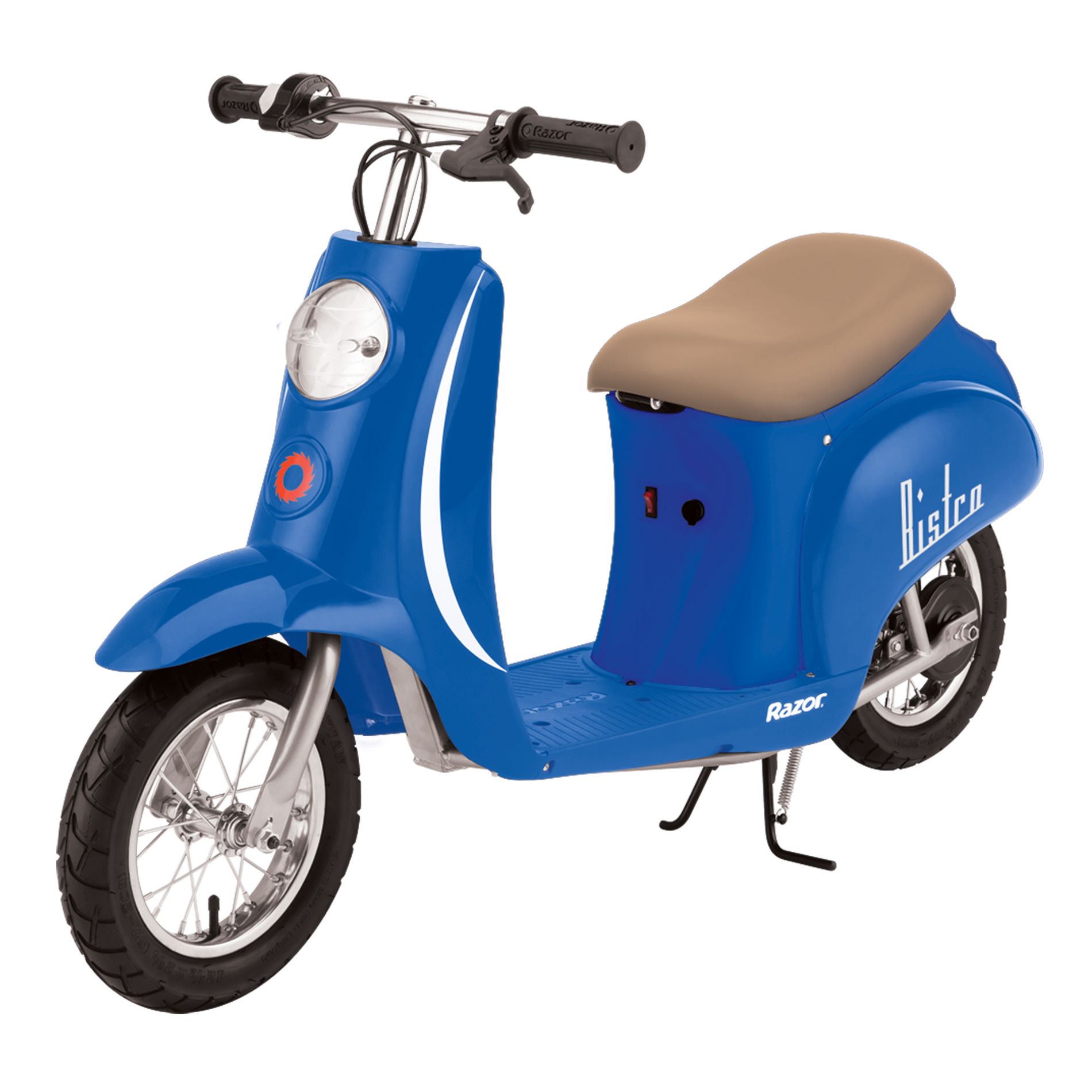 Razor Pocket Mod Electric Scooter Kid Ride-On for Age 8+, 170lb Max Weight, Blue – 250W Motor, Up to 15 Mph, 40-Min High Speed Run Time, Seat Storage