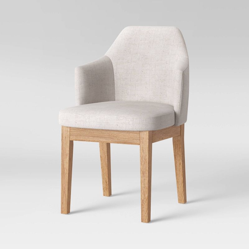 Kinston Curved Back Upholstered Dining Chair - Threshold™, 1 of 9